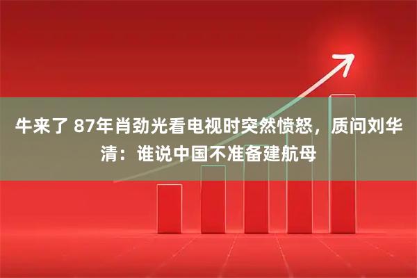 牛来了 87年肖劲光看电视时突然愤怒，质问刘华清：谁说中国不准备建航母
